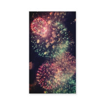 Modern Classy Typography Custom QR Code Fireworks