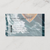 Modern Classy Unieke Boat Rental QR-code Visitekaartje (Achterkant)