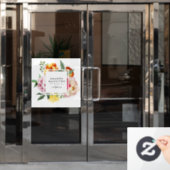 Modern Classy Waterverf Peony Floral CUSTOM Raamsticker (Kantoordeur)