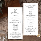 Modern Classy Wedding Ceremony Order Programmakaart