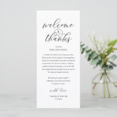 Modern Classy Wedding Reception Thank You Card Programmakaart (Staand voorkant)