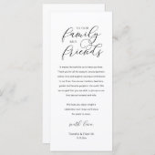 Modern Classy Wedding Reception Thank You Card Programmakaart (Voorkant / Achterkant)