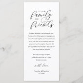 Modern Classy Wedding Reception Thank You Card Programmakaart (Voorkant)
