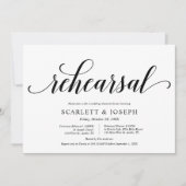Modern Classy, Wedding Rehearsal and Dinner Kaart (Voorkant)