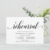 Modern Classy, Wedding Rehearsal and Dinner Kaart (Staand voorkant)