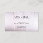 Modern Classy White Glitter Crystal Driving Logo Visitekaartje (Achterkant)