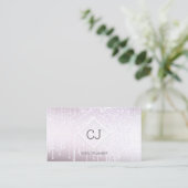 Modern Classy White Glitter Crystal Driving Logo Visitekaartje (Staand voorkant)