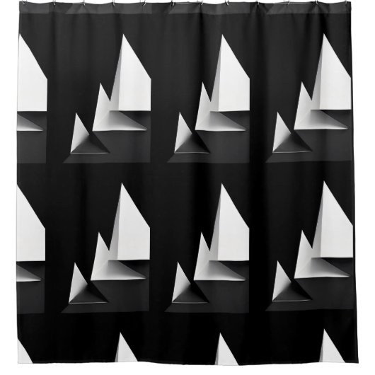 Modern Classy Zwart-wit douchegordijn (Voorkant)
