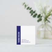 Modern Clean Bold Blue White Consultant QR code Vierkante Visitekaartje (Staand voorkant)