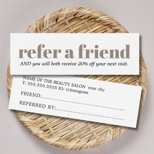 Modern Clean Bold Salon  Mini Visitekaartjes