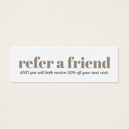 Modern Clean Bold Salon  Mini Visitekaartjes (Voorkant)