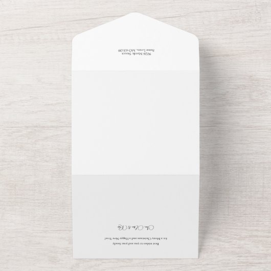 Modern Clean Chic Holiday Photo All-in-One Kaart (Buitenkant)