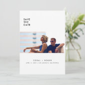 Modern Clean City Wedding Save the Date (Staand voorkant)