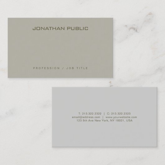 Modern Clean Design Professionele Sjabloon Trendy Visitekaartje (Voorkant / Achterkant)