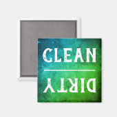 Modern Clean Dirty Dishwasmachine Magneet (Voorkant / Achterkant)