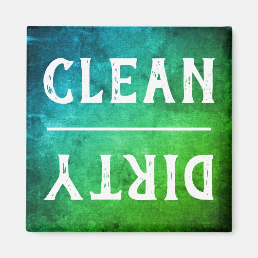 Modern Clean Dirty Dishwasmachine Magneet (Voorkant)