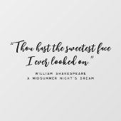 Modern Clean Elegant Script Citaat Spiegel Raamsticker (Vel)