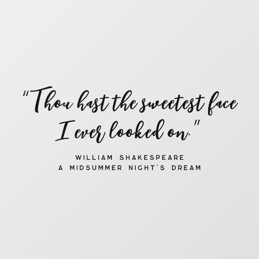 Modern Clean Elegant Script Citaat Spiegel Raamsticker (Vel)