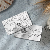 Modern Clean Hand Sketch Sourdough Homemade Bread Visitekaartje