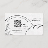 Modern Clean Hand Sketch Sourdough Homemade Bread Visitekaartje (Achterkant)