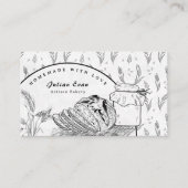 Modern Clean Hand Sketch Sourdough Homemade Bread Visitekaartje (Voorkant)