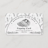 Modern Clean Homemade Sourdough Loyalty Card Visitekaartje (Voorkant)