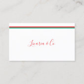 Modern Clean Line Business Cards Visitekaartje (Achterkant)