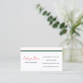 Modern Clean Line Business Cards Visitekaartje (Staand voorkant)
