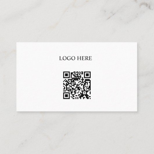 Modern Clean Minimal Business Card Template Visitekaartje (Achterkant)