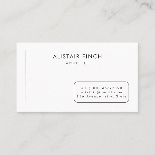 Modern Clean Minimal Business Card Template Visitekaartje (Voorkant)