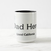 Modern Clean Minimalist Dad Hero Gift Mok (Midden)
