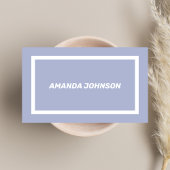 Modern Clean Pastel Blue Casual typografie Visitekaartje