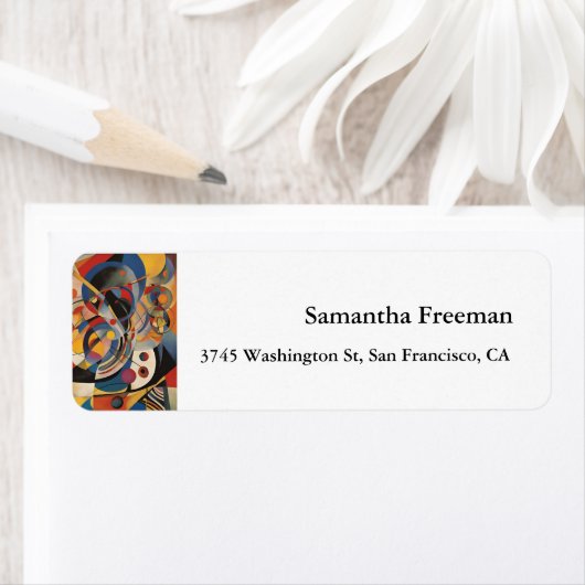 Modern Clean Plain Abstracte kunst minimalistisch Etiket (Insitu)