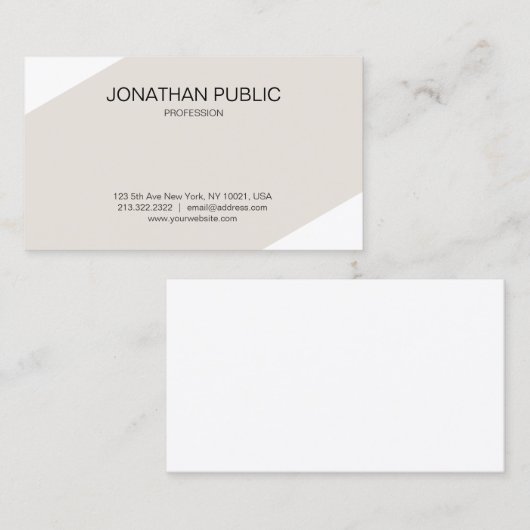 Modern Clean Plain Elegant Consultant Creative Visitekaartje (Voorkant / Achterkant)