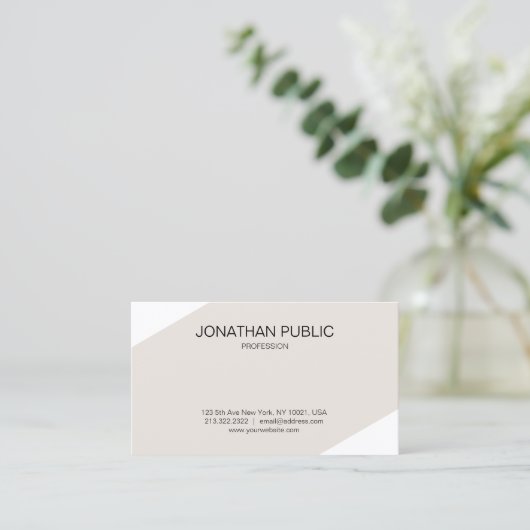 Modern Clean Plain Elegant Consultant Creative Visitekaartje (Staand voorkant)