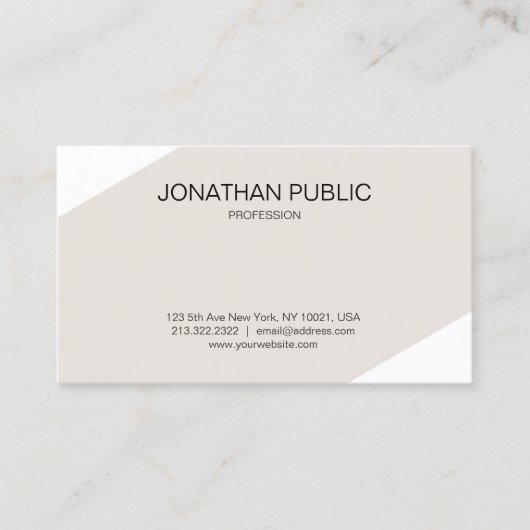 Modern Clean Plain Elegant Consultant Creative Visitekaartje (Voorkant)