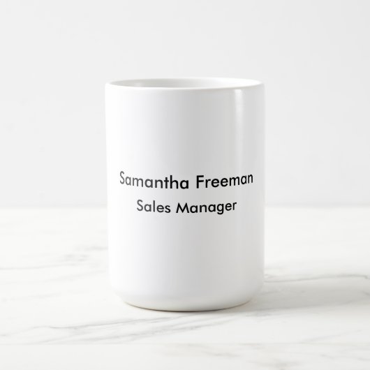 Modern Clean Plain Zwart-wit minimalistisch Koffiemok (Center)