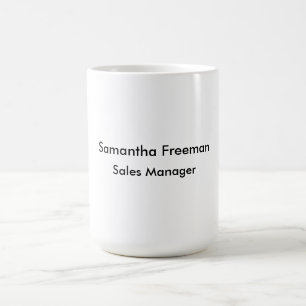 Modern Clean Plain Zwart-wit minimalistisch Koffiemok