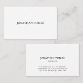 Modern Clean Professional Elegant Plain Trendy Visitekaartje (Voorkant / Achterkant)