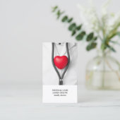 Modern Clean Red Heart Doctor Visitekaartje (Staand voorkant)