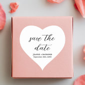 Modern Clean Save the date Bruiloft Aankondiging Hart Sticker