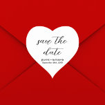 Modern Clean Save the date Bruiloft Aankondiging Hart Sticker<br><div class="desc">Introductie van onze "Modern Clean Save the Date Wedding Announcement Heart Sticker", waar eenvoud en oprechte charme elkaar ontmoeten. Met zijn strakke vormgeving en vertederende hartvorm, omhult deze sticker de essentie van de hedendaagse romance. De strakke lijnen en ingetogen elegantie maken het een veelzijdige aanvulling op elk huwelijksthema. Wat het...</div>