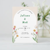 Modern Clean Wedding Invitation Template  Kaart (Staand voorkant)