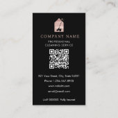 Modern Cleaning Cleaner Service Logo Rose Gold Visitekaartje (Achterkant)