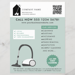 Modern Cleaning Schoonmaakdiensten Logo Groen Flyer