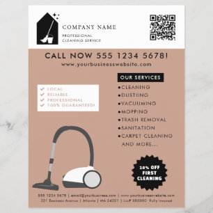 Modern Cleaning Schoonmaakdiensten Logo Terracotta Flyer