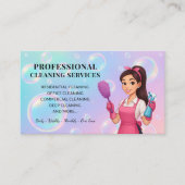 Modern Cleaning Service Business Card Visitekaartje (Voorkant)