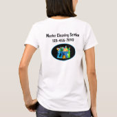 Modern Cleaning Service Female Staff Work Shirts (Achterkant)