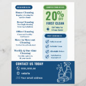 Modern Cleaning Service Flyer Template | Editable  (Achterkant)