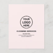 Modern Cleaning Services Foto Logo Roze Flyer (Achterkant)